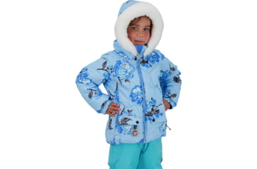 Image of Obermeyer Roselet Jacket - Girls, Roses-R-Blue, 4, 51075-21028-4