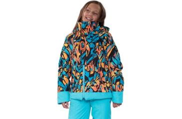 Image of Obermeyer Taja Print Jacket - Girls, Small, Swirl-Wind, 31081-22125-S