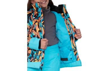 Image of Obermeyer Taja Print Jacket - Girls, Small, Swirl-Wind, 31081-22125-S