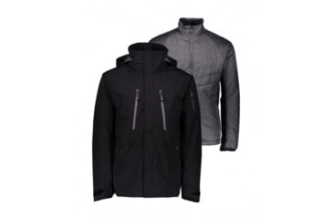 Image of Obermeyer Troika System Ski Jacket - Mens, Black, Small, 21070-16009-S