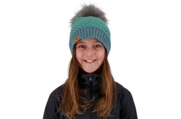 Image of Obermeyer Tucson FF Pom Beanie - Girls, In Too Deep, One Size, 38016-21171-ONE SIZE