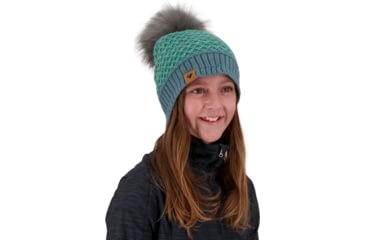 Image of Obermeyer Tucson FF Pom Beanie - Girls, In Too Deep, One Size, 38016-21171-ONE SIZE