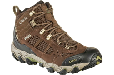 Image of Oboz Bridger Vent Mid B-DRY Hiking Boots - Mens, Slate Brown / Mayfly Green, 9, 24201-SBMG-MEDIUM-9-DEMO