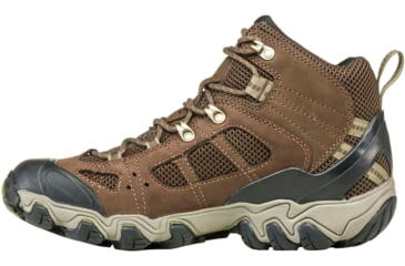 Image of Oboz Bridger Vent Mid B-DRY Hiking Boots - Mens, Slate Brown / Mayfly Green, 9, 24201-SBMG-MEDIUM-9-DEMO