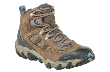 Image of Oboz Bridger Vent Mid B - Dry - Womens, Brindle/Tradewinds Blue, Medium, 9.5, 24202-BTB-Medium-9.5