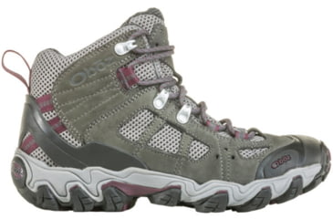 Image of Oboz Bridger Vent Mid - Womens, Frost Gray/ Beet, Medium, 6, 24302-FGB-M-6