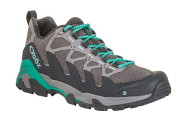 Image of Oboz Cirque Low - Womens, Pewter/ Vivid Green, Medium, 6.5, 41402-PVG-M-6.5