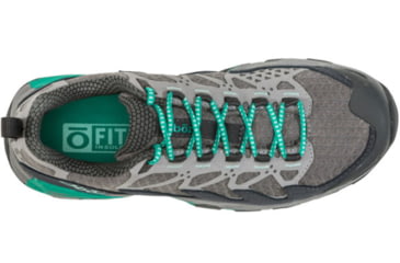 Image of Oboz Cirque Low - Womens, Pewter/ Vivid Green, Medium, 6.5, 41402-PVG-M-6.5