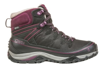 Image of Oboz Juniper 6 Inch Insulated B-Dry - Womens, Eclipse Black/ Beet, Medium, 8, 80702-EBB-M-8