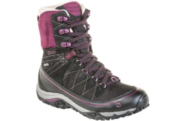 Image of Oboz Juniper 8 Inch Insulated B-Dry - Womens, Eclipse Black/ Beet, Medium, 7.5, 81702-EBB-M-7.5