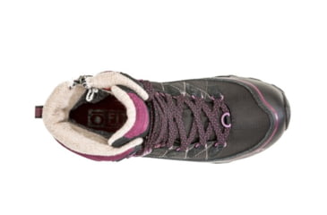 Image of Oboz Juniper 8 Inch Insulated B-Dry - Womens, Eclipse Black/ Beet, Medium, 7.5, 81702-EBB-M-7.5