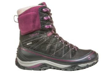 Image of Oboz Juniper 8 Inch Insulated B-Dry - Womens, Eclipse Black/ Beet, Medium, 7.5, 81702-EBB-M-7.5