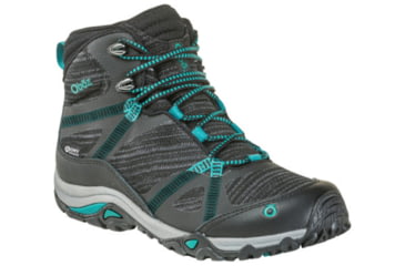 Image of Oboz Lynx Mid B-Dry - Womens, Black/ Aqua, Medium, 9, 72802-BlackAqua-Medium-9
