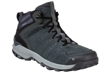 Image of Oboz Sypes Mid Leather B-DRY Hiking Shoes - Mens, Dark Shadow, 7.5, Medium, 77101-Dark Shadow-M-7.5