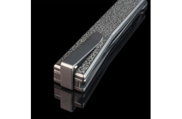 Image of Ocaso Knives Engraved Solstice Folding Knife, 3.5in, CPM S35VN, Vine/Titanium Pattern Handle, Grey, 10EVS