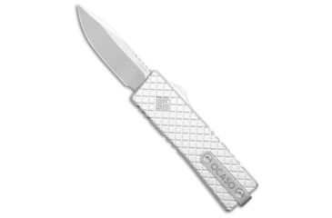 Image of Ocaso Ocaso Lucent Mini CA Legal OTF Automatic Knife Aluminum 1.9" Satin 18LMS, Gray, Bohler M390, adult, BHQ-212746