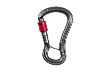 Image of Ocun Condor HMS Screw Carabiner, Anthracite/Red, 3278-Antr/Red