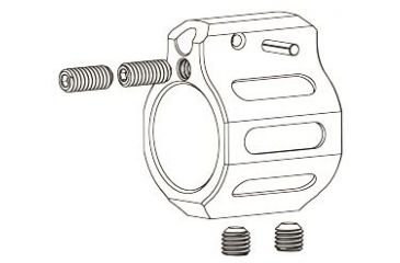 Image of ODIN Works Tunable Low Profile Gas Block, Stainless Steel, GB-Tune-SS