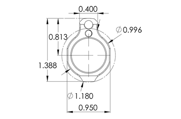 Image of ODIN Works Tunable Low Profile Gas Block, Stainless Steel, GB-Tune-SS