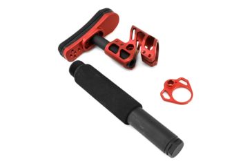 Image of ODIN Works Zulu Collapsible Stock w/ Padded Pistol Buffer Tube - Rd OS-ZULU-KIT-RED