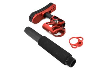 Image of ODIN Works Zulu Collapsible Stock w/ Padded Pistol Buffer Tube - Rd OS-ZULU-KIT-RED