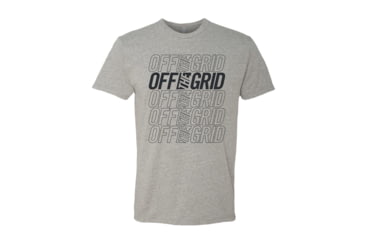 Image of Off The Grid Stacked S/S Tee Shirt - Men's, Athletic Heather, Extra Small, OMKS121004AH01