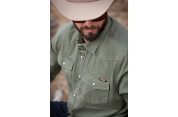 Image of Off The Grid Surplus Earl Denim Shirt - Dusty Olive, OMWL325001DV06