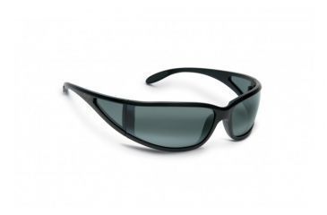 Image of Maui Jim Offshore Sunglasses w/ Gloss Black Frame and Neutral Grey Lenses - 444-02, Quarter View
