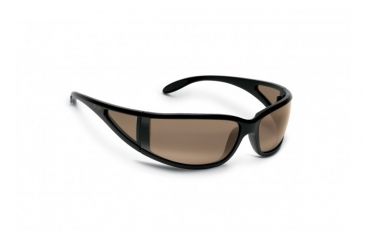 Image of Maui Jim Offshore Sunglasses w/ Gloss Black Frame and HCL Bronze Lenses - H444-02, Quarter View