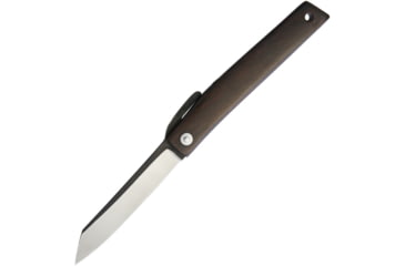 Image of Ohta Knives FK9 Folder Knife, 3.5in D2 Tool Steel Blade, Ebony Wood Handle, OFF FK9 EB