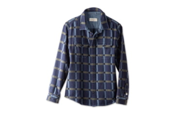 Image of Outerknown Blanket Shirt - Men's, Final Sale, Indigo Sea Bridge Plaid, Extra Small, 1310205-IGE-XX-XS