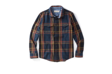 Image of Outerknown Blanket Shirt - Men's, Pitch Black Wander Plaid, Small, 1310205-PXP-XX-S