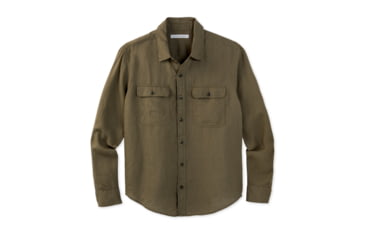 Image of Outerknown Windward Linen Shirt - Men's, Final Sale, Khaki, Extra Large, 1310187-KHK-XX-XL