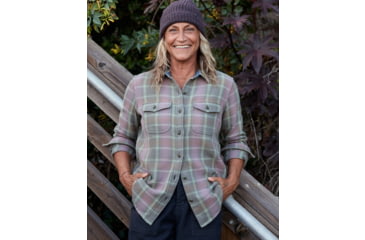Image of Outerknown Blanket Shirt - Women's, Final Sale, Island Leaf Campfire Plaid, Small, 2310086-ICF-XX-S