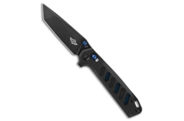 Image of Oknife Oknife Rubato Rail Lock Black/Blue G-10 3.50" Black Stonewash 154CM, Black/Blue, 154CM, adult, BHQ-218166