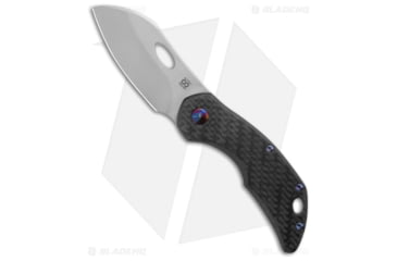 Image of Olamic Cutlery Busker Largo Folding Knife, 2.50in, CPM MagnaCut, Sheepsfoot Blade, Titanium Black/Blue Handle, Steel/Black/Blue, 5.875in, BHQ-189599