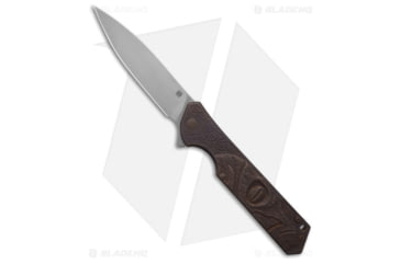 Image of Olamic Cutlery Rainmaker Folding Knife, 4.25in, Bohler M390 Stainless Steel, Drop Point Blade, Titanium Brown Handle, Steel/Brown, 9.75in, BHQ-180411