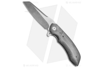 Image of Olamic Cutlery Wayfarer Sheepscliffe Folding Knife, 4.00in, CTS-XHP, Sheepsfoot, Wharncliffe Blade, Carbon Fiber Black/Gray Handle, Steel/Black/Gray, 9.25in, BHQ-50497