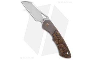 Image of Olamic Cutlery WhipperSnapper BL Folding Knife, 2.875in, CPM-S90V, Wharncliffe Blade, Carbon Fiber, Titanium Bronze Handle, Wharncliffe Bronze Dark Matter, Steel/Bronze, 6.875in, BHQ-182542