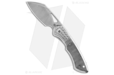 Image of Olamic Cutlery WhipperSnapper BL Folding Knife, 2.875in, Damascus, Sheepsfoot Blade, Titanium Gray Handle, Black/Gray, 6.875in, BHQ-182546