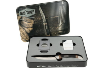 Image of Old Timer Knife W/cigar Cutter &amp; Lighter W/gift Tin Promo Q4