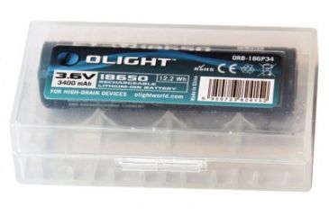 Image of Olight 18650 Rechargeable Lithium-Ion Battery - 3400mAh, Blue OLIGHT-18650-3400MAH-BOX