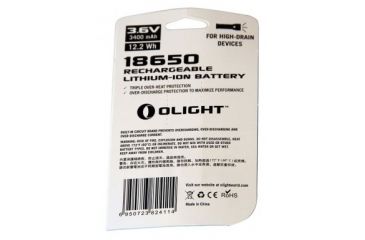Image of Olight 18650 Rechargeable Lithium-Ion Battery - 3400mAh, Blue OLIGHT-18650-3400MAH-CARD