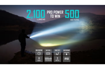 Image of Olight Warrior X Pro 2100 Lumens LED Rechargeable Tactical 546 Yard Long Throw Flashlight with 5000mAh Rechargeable Battery