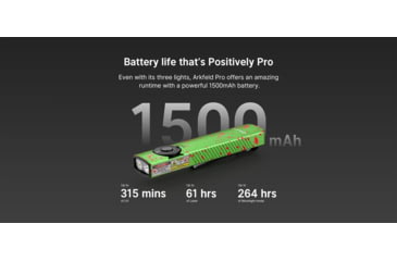 Image of Olight Arkfeld Pro 1300 Lumens LED Rechargeable Flashlight with UV Light &amp; Green Laser, Black, ARKFELD-PRO-3R-BKV