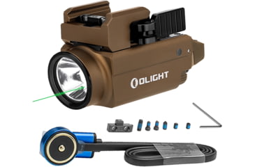 Image of Olight Baldr S Rail Mounted Light 800 Lumens Desert Tan w/ Green Laser, FL-OL-BALDRS-TN