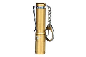 Image of Olight i3S LED Flashlight with 80 Lumen CREE XP-G2 LED - Uses 1 x AAA - Gold Body, Black OLIGHT-I3S-GOLD