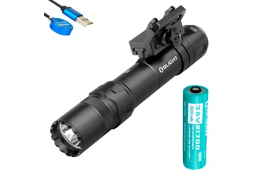 Image of Olight Odin GL M Rechargeable Rail Mount Green Beam Combo LED Flashlight, White, 1500 Lumens, Black, FL-OL-ODINGLM-BK