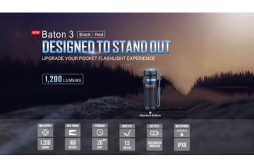 Image of Olight Baton 3 1200 Lumens Rechargeable EDC LED Flashlight