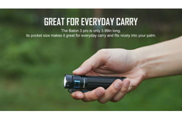 Image of Olight Olight Baton 3 Pro 1500 Lumen Neutral White Rechargeable EDC Flashlight, Black, FL-OL-BATON3PRO-NWBK